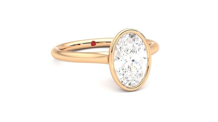 Taylor & Hart Finch Oval Engagement Ring 360 degree image 4