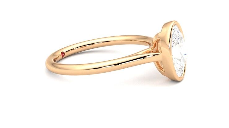 Taylor & Hart Finch Oval Engagement Ring 360 degree image 8