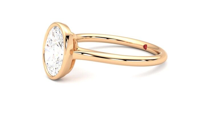 Taylor & Hart Finch Oval Engagement Ring 360 degree image 23