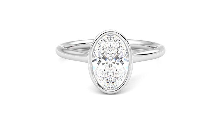Taylor & Hart Finch Oval Engagement Ring 360 degree image 0