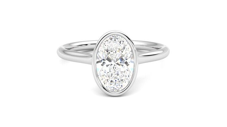 Taylor & Hart Finch Oval Engagement Ring 360 degree image 1