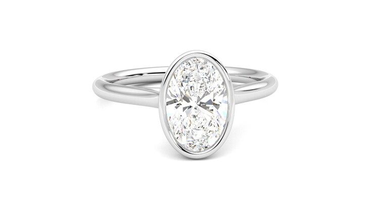 Taylor & Hart Finch Oval Engagement Ring 360 degree image 2