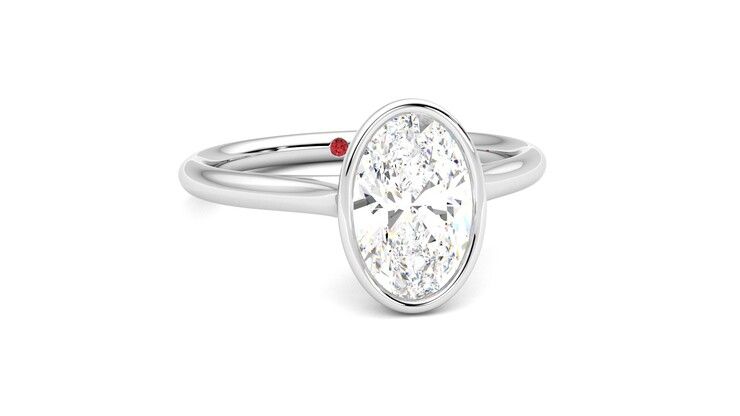 Taylor & Hart Finch Oval Engagement Ring 360 degree image 3