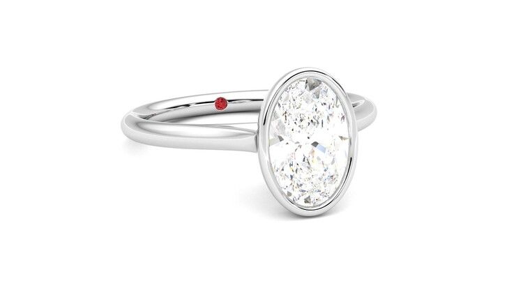 Taylor & Hart Finch Oval Engagement Ring 360 degree image 4