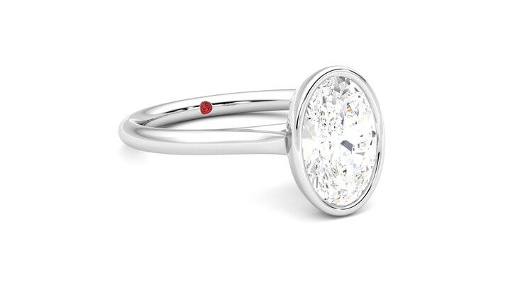 Taylor & Hart Finch Oval Engagement Ring 360 degree image 5