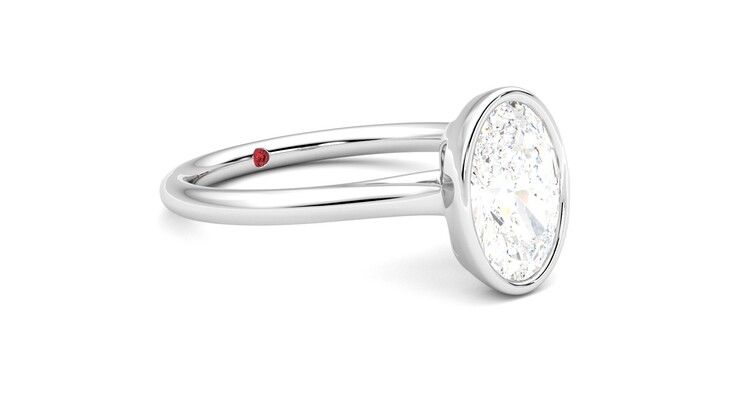 Taylor & Hart Finch Oval Engagement Ring 360 degree image 6