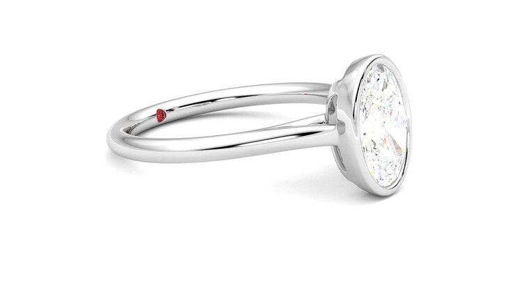 Taylor & Hart Finch Oval Engagement Ring 360 degree image 7