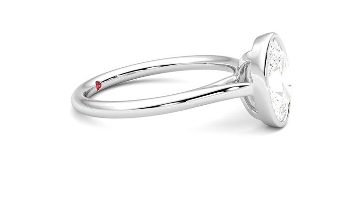 Taylor & Hart Finch Oval Engagement Ring 360 degree image 8