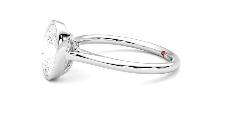 Taylor & Hart Finch Oval Engagement Ring 360 degree image 22