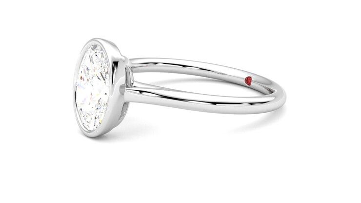 Taylor & Hart Finch Oval Engagement Ring 360 degree image 23