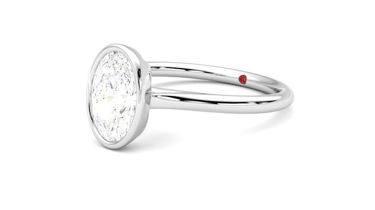 Taylor & Hart Finch Oval Engagement Ring 360 degree image 24