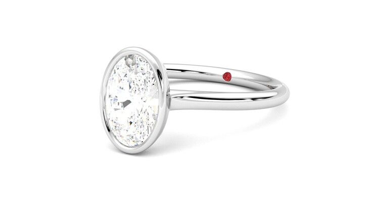 Taylor & Hart Finch Oval Engagement Ring 360 degree image 25