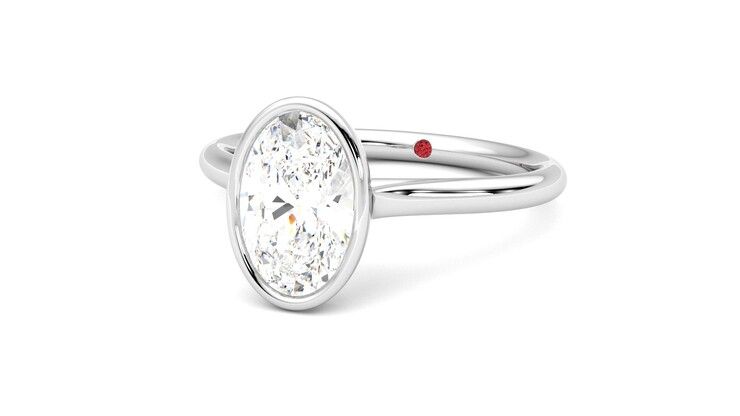 Taylor & Hart Finch Oval Engagement Ring 360 degree image 26