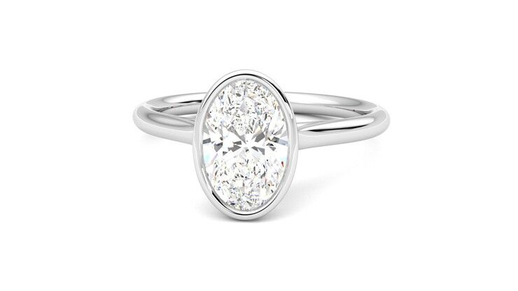 Taylor & Hart Finch Oval Engagement Ring 360 degree image 28