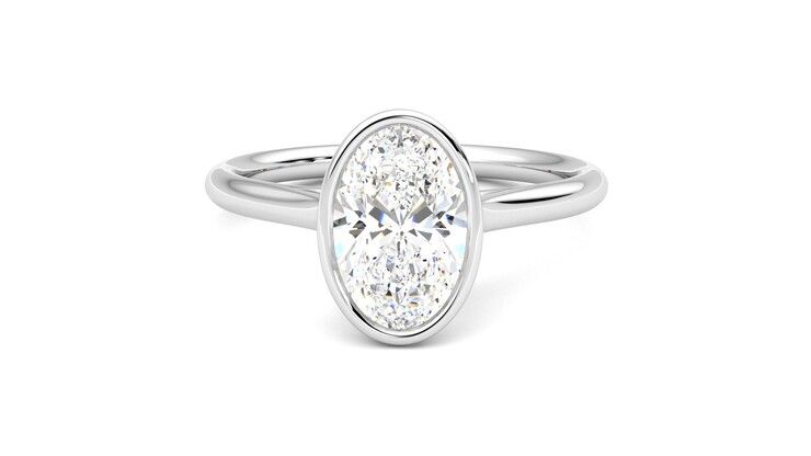 Taylor & Hart Finch Oval Engagement Ring 360 degree image 29