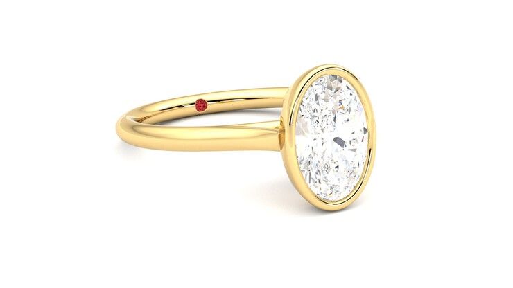 Taylor & Hart Finch Oval Engagement Ring 360 degree image 5