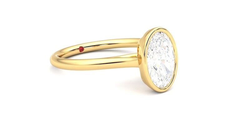 Taylor & Hart Finch Oval Engagement Ring 360 degree image 6