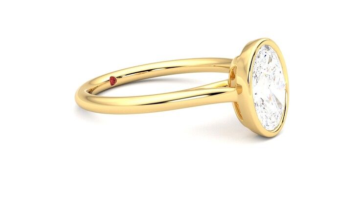 Taylor & Hart Finch Oval Engagement Ring 360 degree image 7