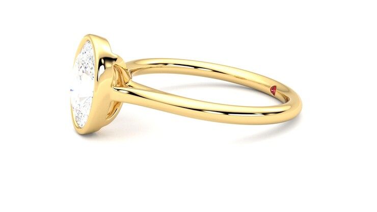 Taylor & Hart Finch Oval Engagement Ring 360 degree image 22