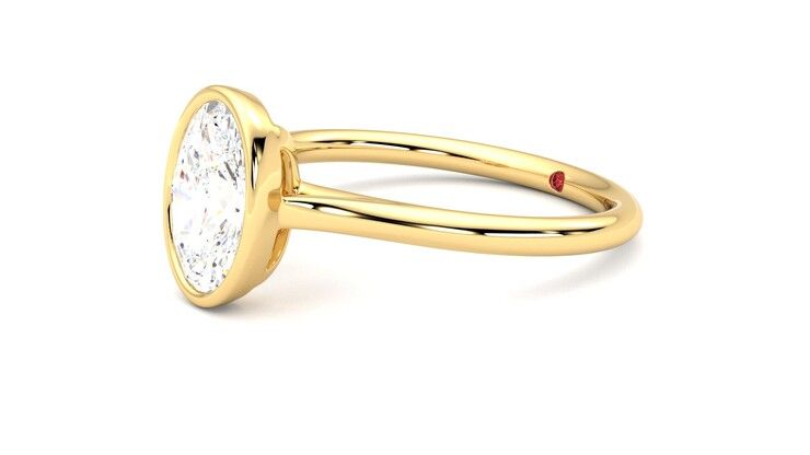 Taylor & Hart Finch Oval Engagement Ring 360 degree image 23