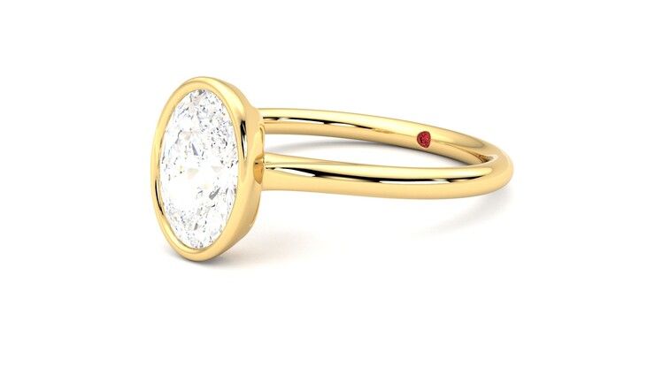 Taylor & Hart Finch Oval Engagement Ring 360 degree image 24