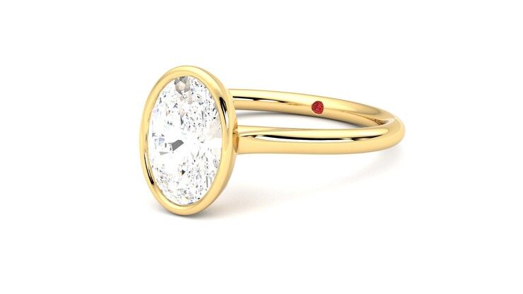 Taylor & Hart Finch Oval Engagement Ring 360 degree image 25