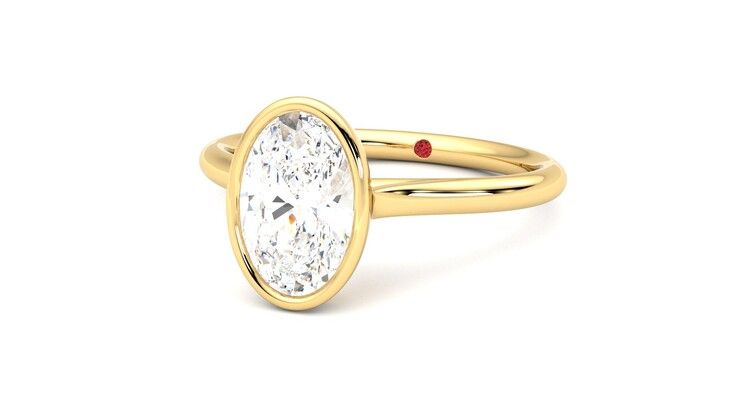 Taylor & Hart Finch Oval Engagement Ring 360 degree image 26