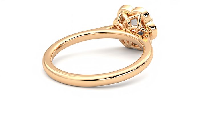 Taylor & Hart Fleur Round Engagement Ring 360 degree image 13