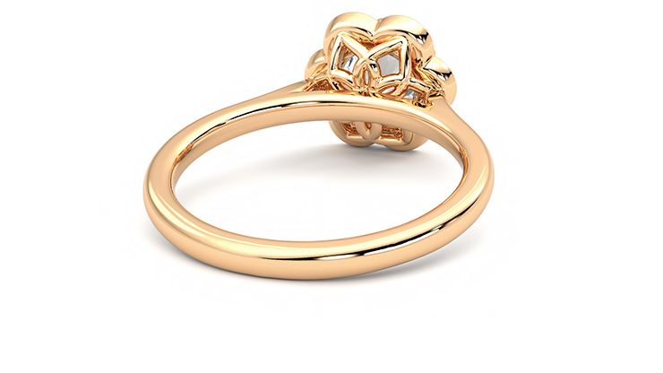 Taylor & Hart Fleur Round Engagement Ring 360 degree image 14