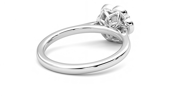 Taylor & Hart Fleur Round Engagement Ring 360 degree image 13