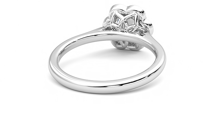 Taylor & Hart Fleur Round Engagement Ring 360 degree image 14
