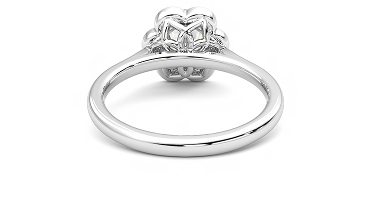 Taylor & Hart Fleur Round Engagement Ring 360 degree image 15