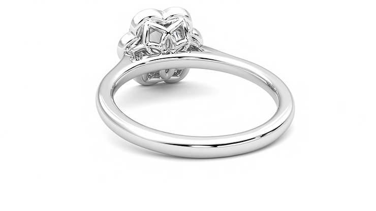 Taylor & Hart Fleur Round Engagement Ring 360 degree image 16