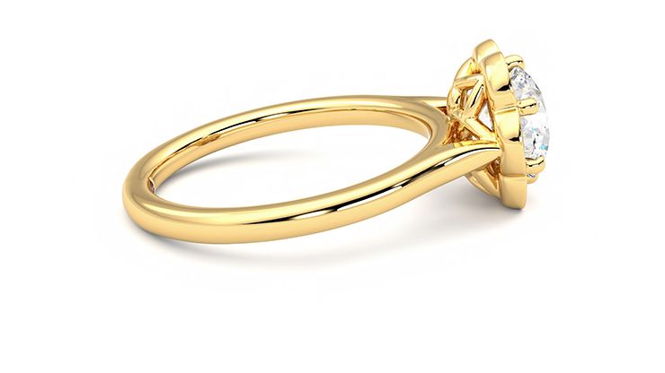 Taylor & Hart Fleur Round Engagement Ring 360 degree image 10