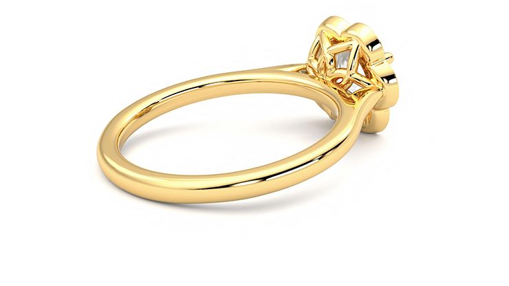 Taylor & Hart Fleur Round Engagement Ring 360 degree image 12