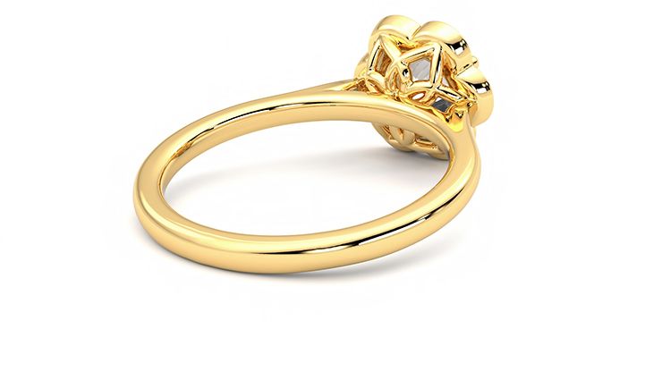 Taylor & Hart Fleur Round Engagement Ring 360 degree image 13