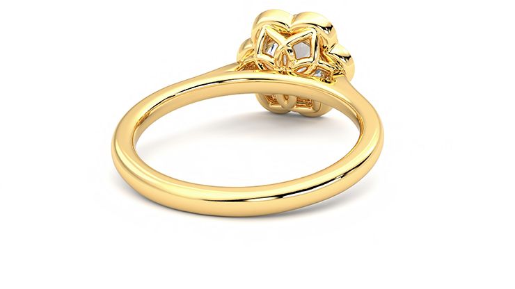 Taylor & Hart Fleur Round Engagement Ring 360 degree image 14