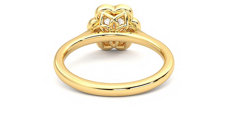 Taylor & Hart Fleur Round Engagement Ring 360 degree image 15