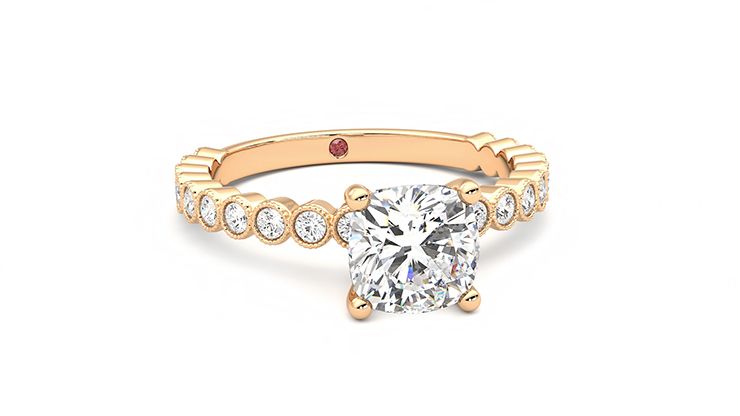 Taylor & Hart Flourish Cushion Engagement Ring 360 degree image 3