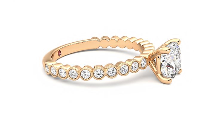 Taylor & Hart Flourish Cushion Engagement Ring 360 degree image 8