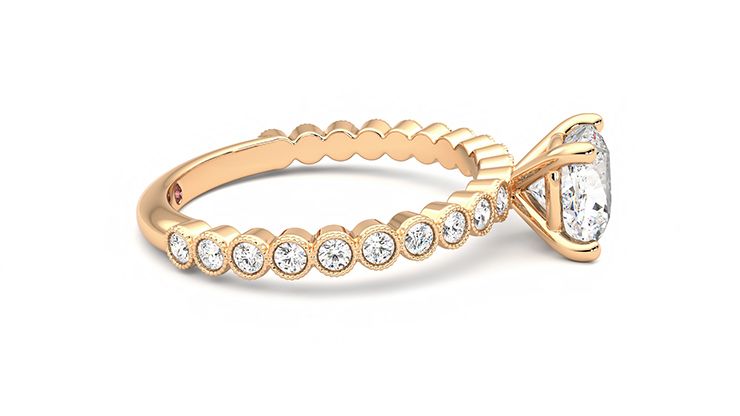 Taylor & Hart Flourish Cushion Engagement Ring 360 degree image 9