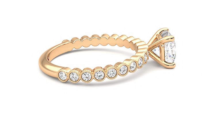 Taylor & Hart Flourish Cushion Engagement Ring 360 degree image 10