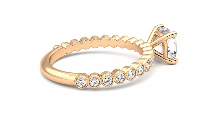 Taylor & Hart Flourish Cushion Engagement Ring 360 degree image 11