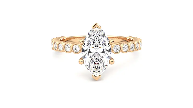 Taylor & Hart Flourish Marquise Engagement Ring 360 detail 01