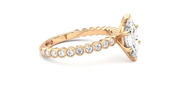Taylor & Hart Flourish Marquise Engagement Ring 360 degree image 8