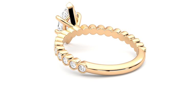 Taylor & Hart Flourish Marquise Engagement Ring 360 degree image 17