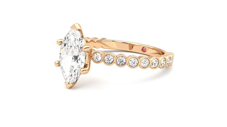 Taylor & Hart Flourish Marquise Engagement Ring 360 degree image 24