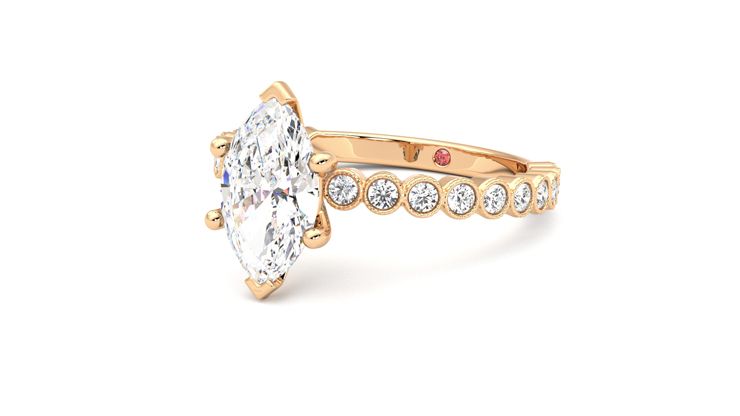 Taylor & Hart Flourish Marquise Engagement Ring 360 degree image 25