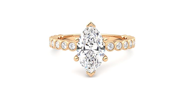 Taylor & Hart Flourish Marquise Engagement Ring 360 degree image 29