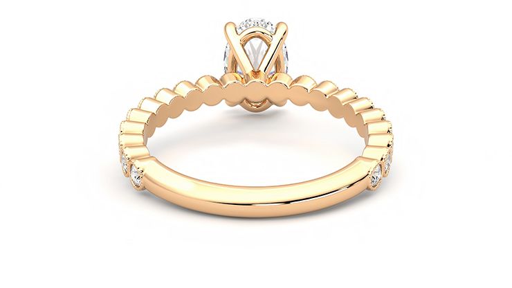 Taylor & Hart Flourish Oval Engagement Ring 360 degree image 15